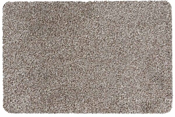 Droogloopmat beige katoen/polyester