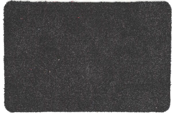 Droogloopmat microfiber zwart, zonder boord