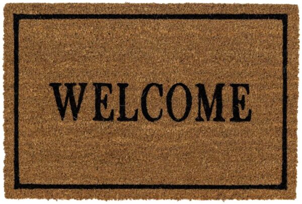 Ecologische kokosmat met welcome