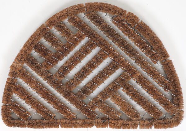 Borstelmat halve maan met kokos naturel