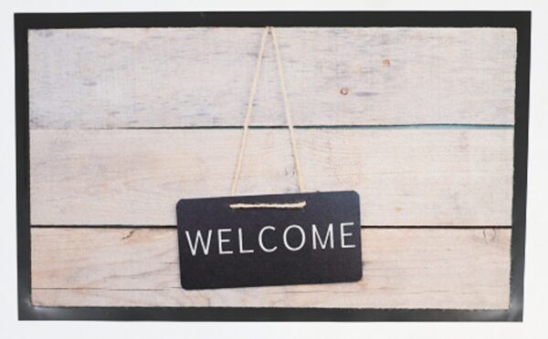 Deurmat Welcome hout