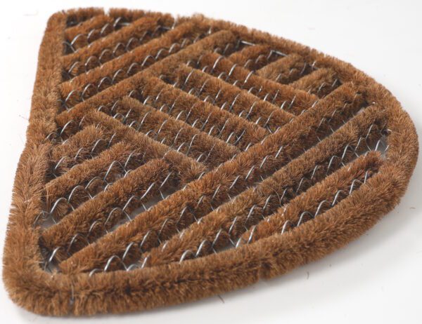 Borstelmat halve maan met kokos naturel - Afbeelding 3