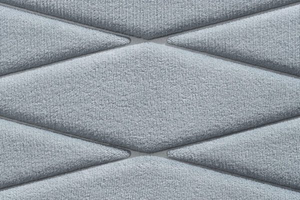 Badmat memoryfoam blauw ruitdessin - Afbeelding 2