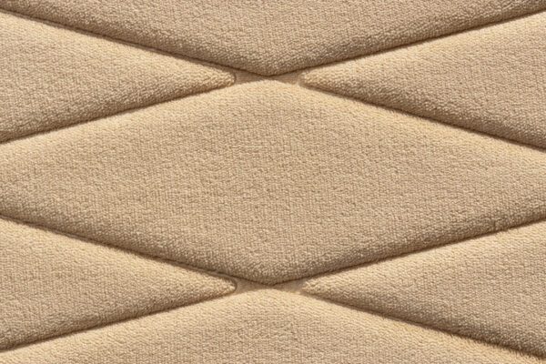 Badmat memoryfoam taupe ruitdessin - Afbeelding 2