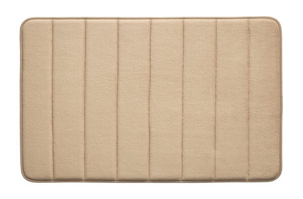 Badmat memoryfoam taupe lijnen