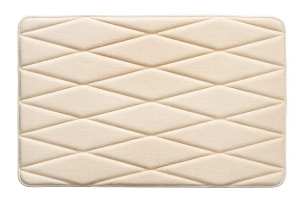 Badmat memoryfoam crème ruitdessin