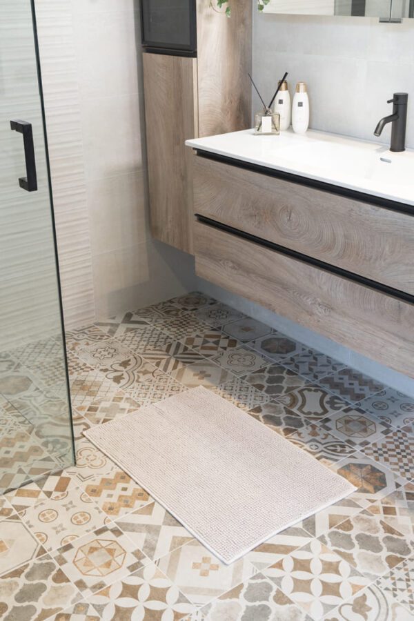 Badmat antislip, beige - Afbeelding 7