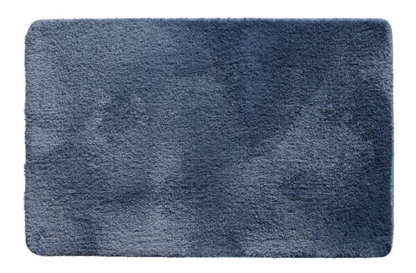 Hoogpolige badmat blauw