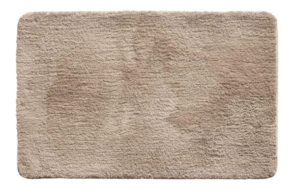 Hoogpolige badmat taupe