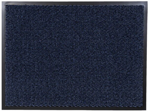 Droogloopmat blauw/zwart