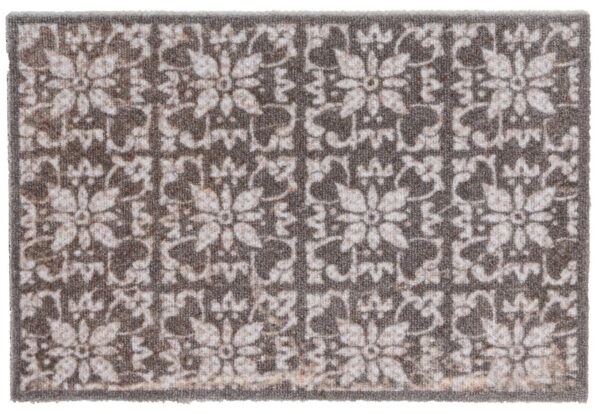 Wasbare deurmat, tegels beige