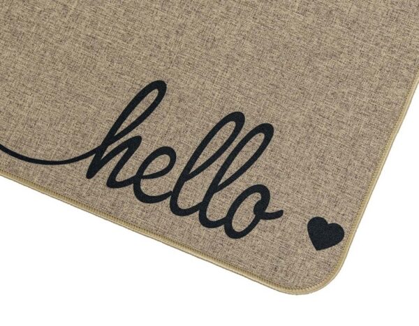 Deurmat in linnenlook, hello - Afbeelding 4