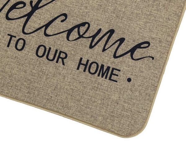 Deurmat in linnenlook, welcome to our home - Afbeelding 4