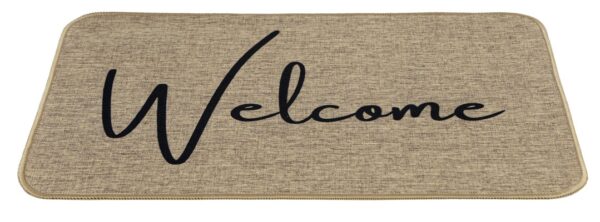 Deurmat in linnenlook, welcome - Afbeelding 2