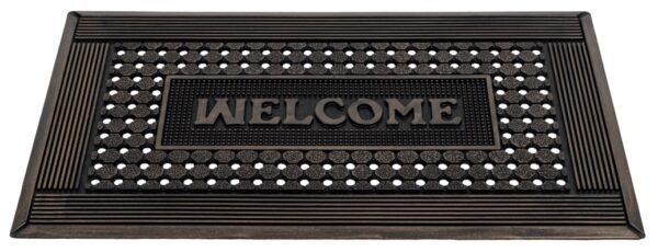 Rubberen schraapmat koperkleur met Welcome - Afbeelding 2