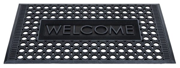 Rubberen schraapmat Welcome zilver - Afbeelding 2