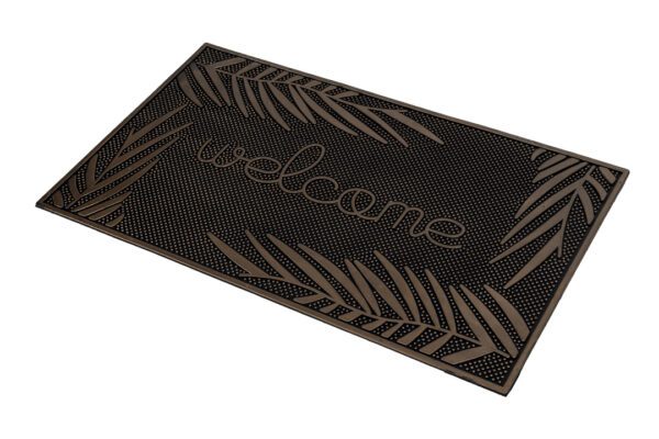 Rubberen deurmat met Welcome in brons - Afbeelding 3