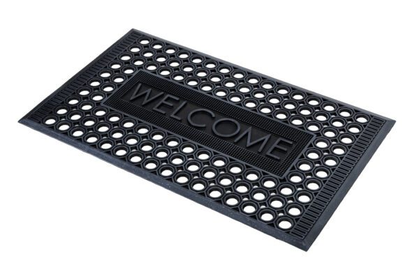 Rubberen schraapmat Welcome zilver - Afbeelding 3