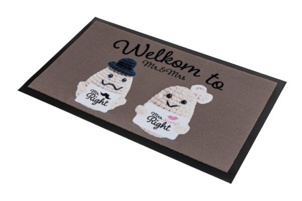 Deurmat Welkom to Mr & Mrs - Afbeelding 3