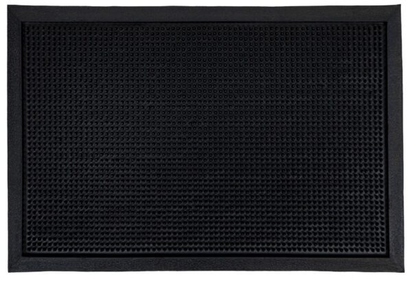 Schrapende rubberen pinmat