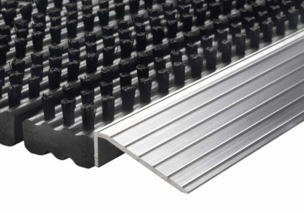 Borstelmat zwart met aluminium – Image 3