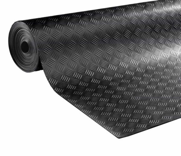 Rubberen loper op maat met traanplaatmotief, 3mm